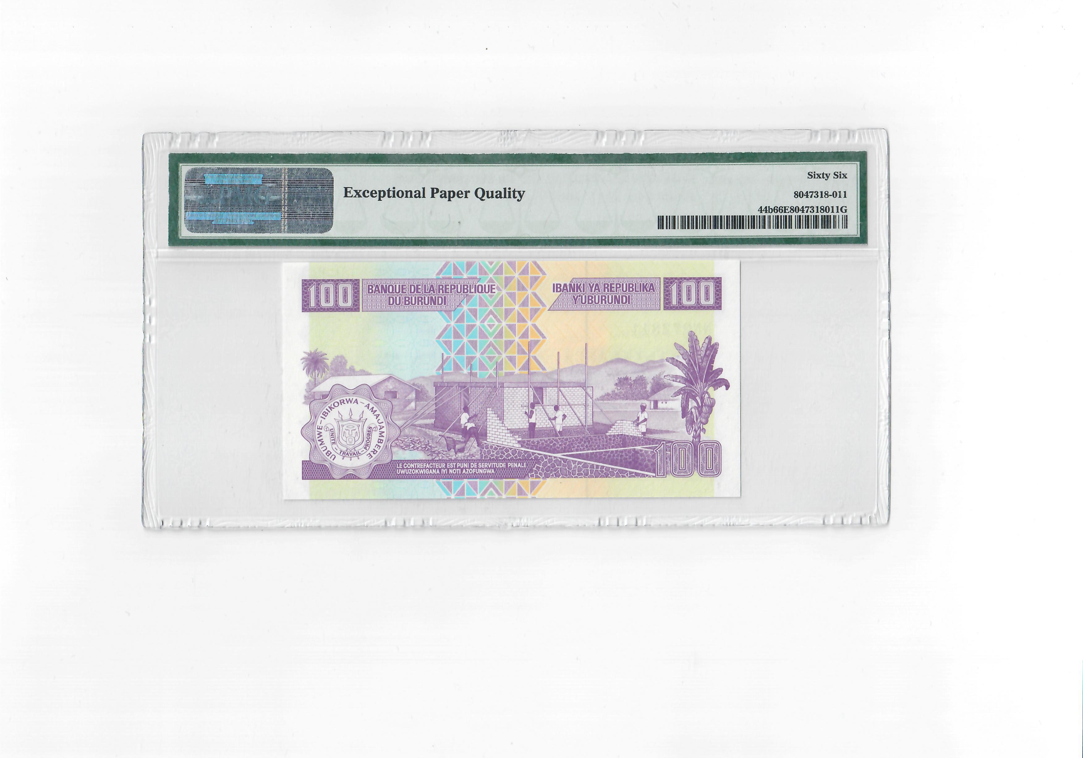 100 Francs, Burundi - Image 2
