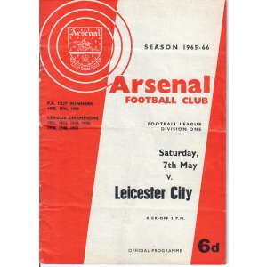 Arsenal Football Club, 1965-66