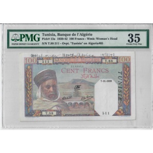 100 Francs, Tunisia 1939-42