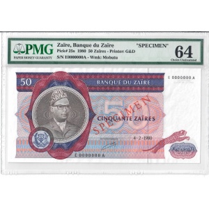 50 Zaïres, Zaïre 1980