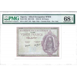 20 Francs, Algeria 1944-45