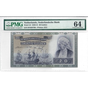 20 Gulden, Netherlands 1939-41