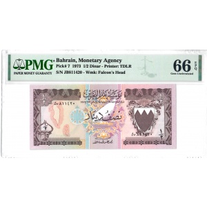 1/2 Dinar, Bahrain 1973