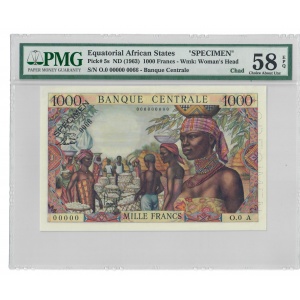 1000 Francs, Equatorial African States 1963