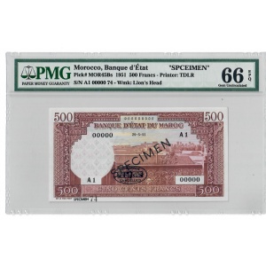 500 Francs, Morocco 1951