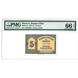 5 Francs, Morocco 1943-44