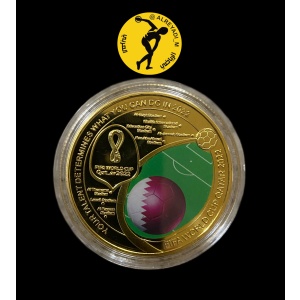 Gilded Qatar World Cup 2022 Medal