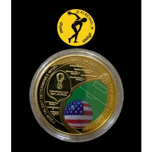 Gilded Qatar World Cup 2022 Medal, USA